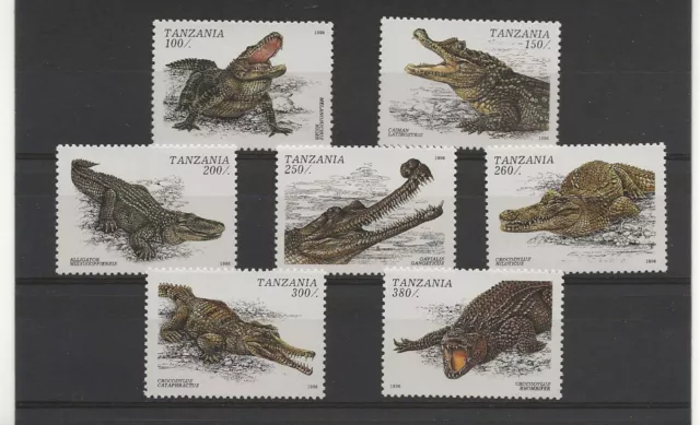 Tanzania 1996 Crocodiles set of 7   MNH