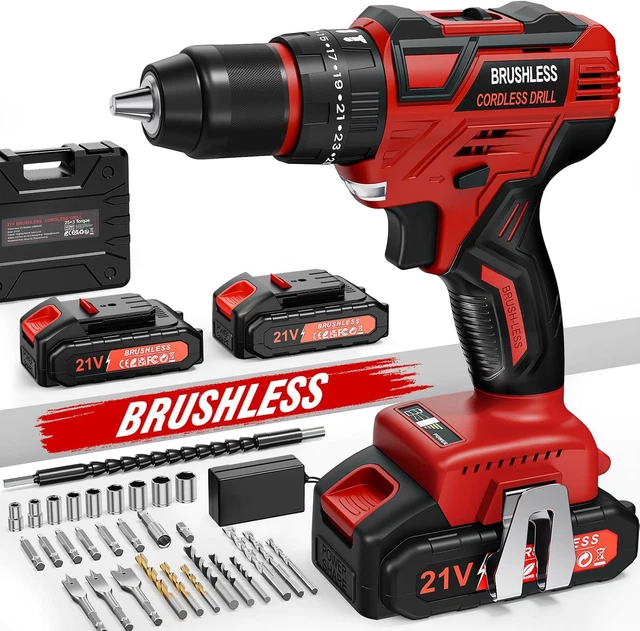 Trapano Avvitatore Batteria 21V, Avvitatore A Batteria 40N.M, Con