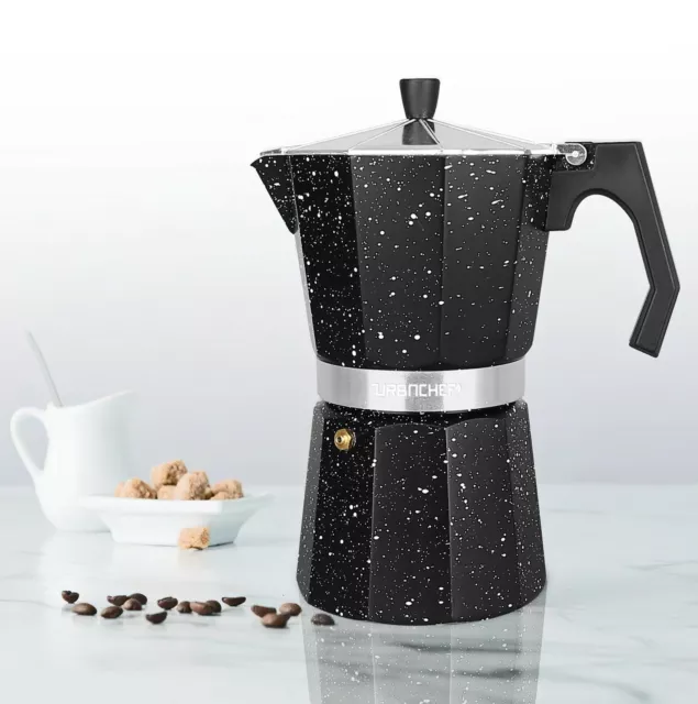 URBN-CHEF Stove Top Percolator Italian Espresso Coffee Maker Moka Pot Cafetiere