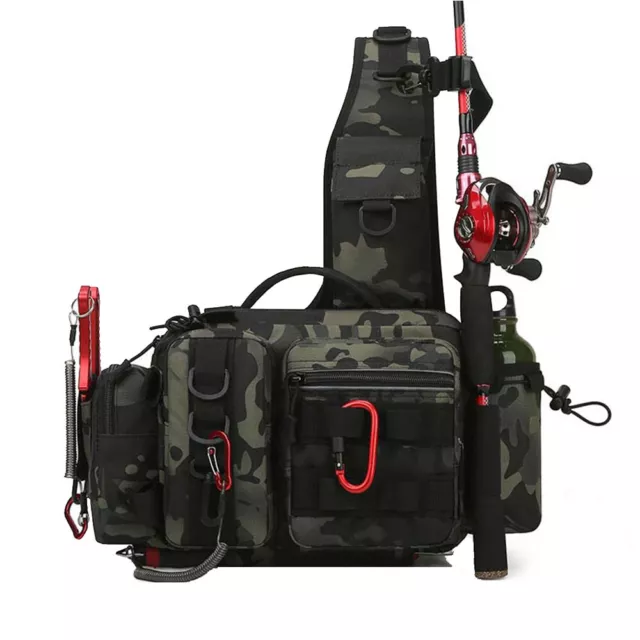 FISHING TACKLE BAG Crossbody Tactical Bags Waist Pack Bag GX Fish Men Chest  Y4N1 $36.20 - PicClick AU