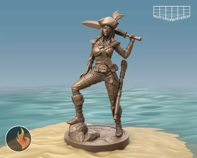 Pirate Miniature Crewmate pour Mdn 5e Pathfinder Dans Échelle 28mm 32mm 75mm