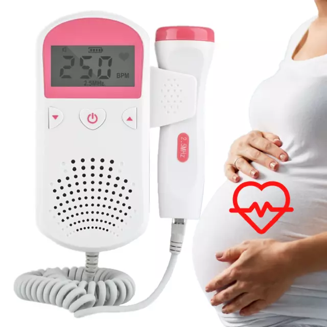 Moniteur de Fréquence Cardiaque Fœtal Appareil Doppler Battements de Cœur Bébé