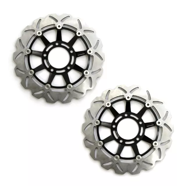 Rezo Wavy Stainless Front Brake Rotor Discs Pair for Triumph Tiger 1050 10-15