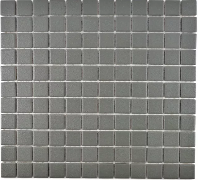 Mosaik Fliese Keramik grau Metall Wand Boden Bad 18-0222-R10_b | 1 Matte