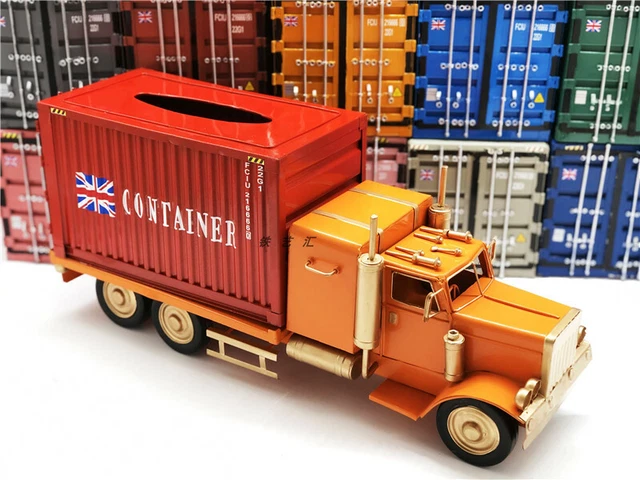 Shipping Container Tissue Box Holder Case Home Decor Tissue Retro Antique Covers