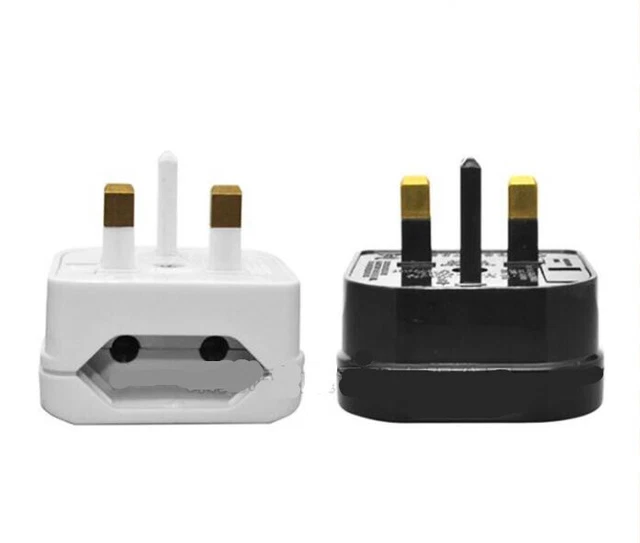 2PIN TO 3PIN UK Shaver Adapter Plug Socket Converter EU European Euro