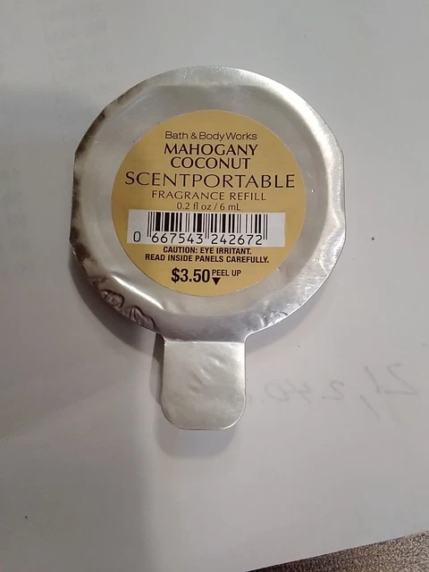 Bath and Body Works Scentportable Car Fragrance Refill 0.2fl oz Mahogany Coconut