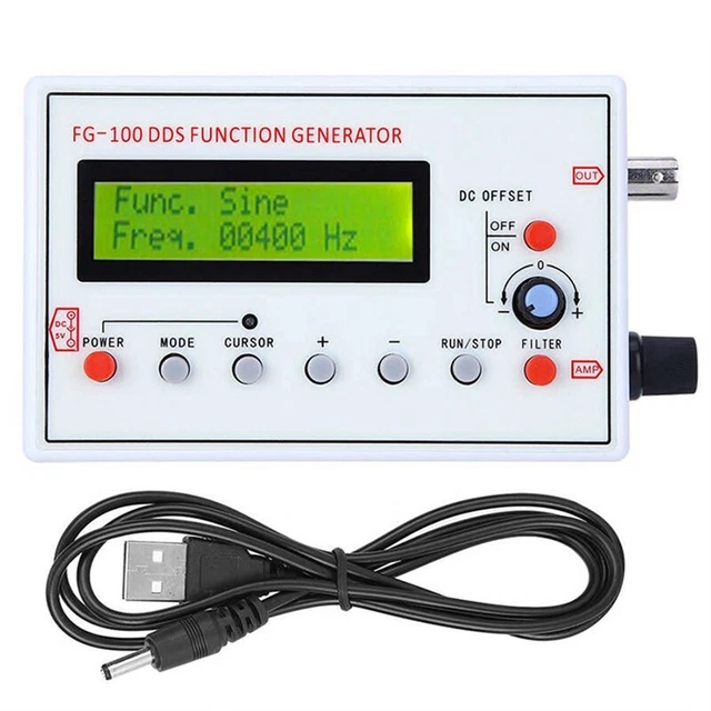FG-100 DDS Function Signal Generator Frequency Sealer 1Hz - 500KHz Sine+Qua I8G8