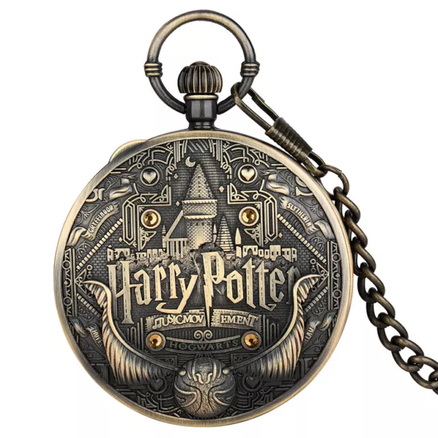 Old Fashion Pocket Watch Magic Movie Playing Music Manual Quartz Watches Gift