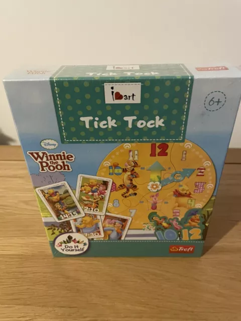 Trefl I love art Tick tock clock disney winnie the pooh New Sealed In Box