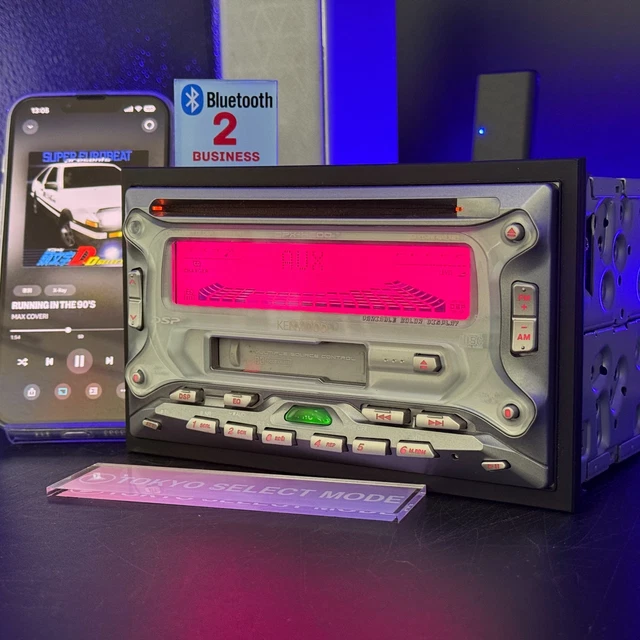 KENWOOD DPX-4200 2DIN Car Audio CD Cassette Player Added Bluetooth