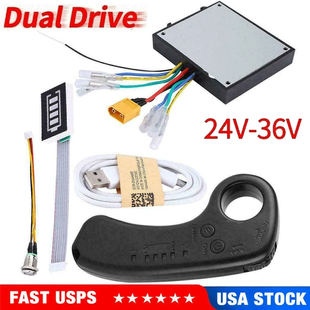 10S 36V Dual Motor ESC Electric Skateboard Balance Substitute w/ Remote Control
