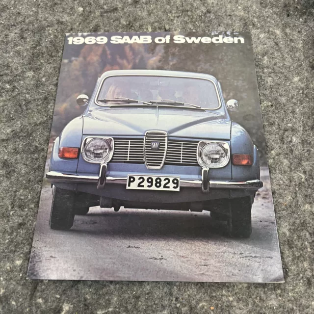 Original 1969 SAAB OF SWEDEN CAR SALES BROCHURE
