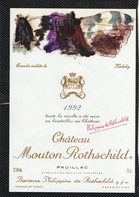 Étiquette Château Mouton Rothschild Pauillac 2008 - 75cl - 1er GCC - France