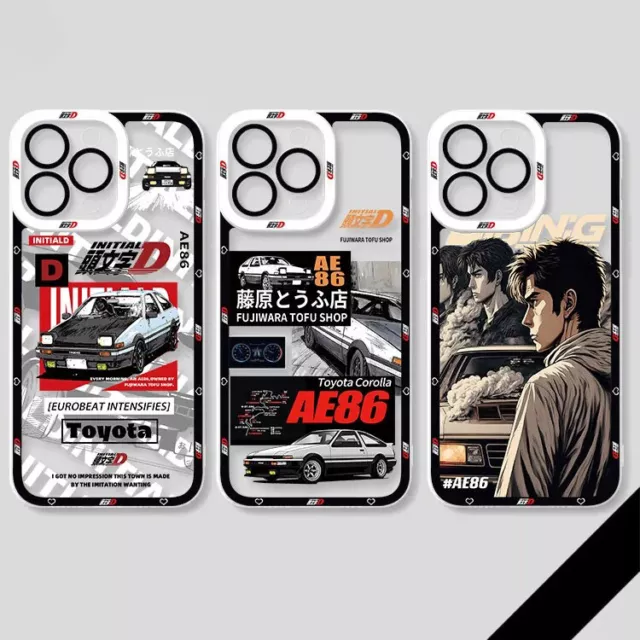 Anime Initial D Phone Case For iPhone 15 14 13 12 11 Pro Max Mini XS XR 8 Plus