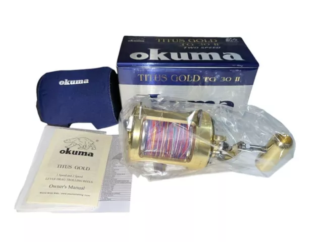 OKUMA TITUS GOLD TG 50W II 2 SPEED LEVER DRAG Trolling