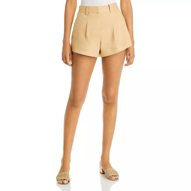 Derek Lam 10 Crosby Womens Tan Pleated Mini A-Line Casual Shorts 6 BHFO 4259