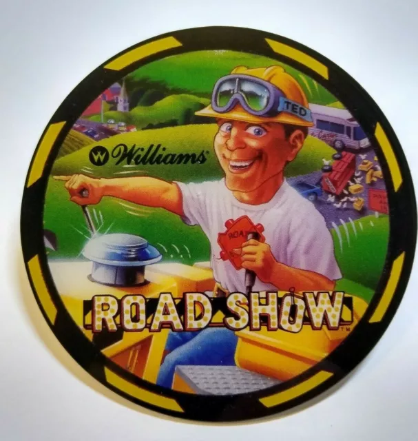 Road Show Pinball COASTER Original UNUSED Plastic Promo D1994 Ted