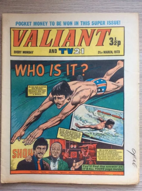 Valiant and TV21 31/3/73 Star Trek, Kelly’s Eye, Janus Stark, Fleetway UK Comic