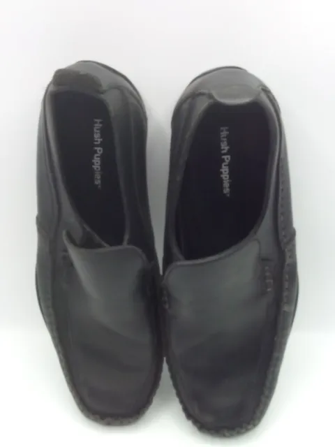 Hush Puppies Kestrel Black Leather Slip On Loafers UK 7 EU 41