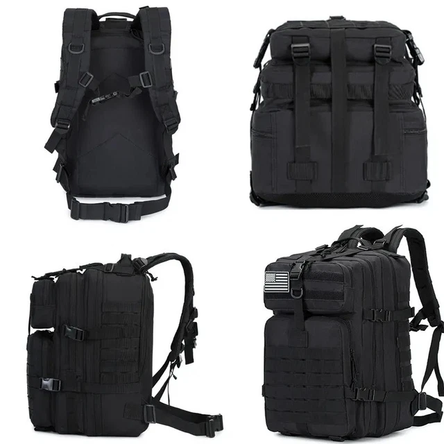 Sac à Dos Mil-Tec US Assault Pack 25L - Modèle Tactique Noir Unisexe - Conçu Pour Les Activités Outdoor Et Professionnelles