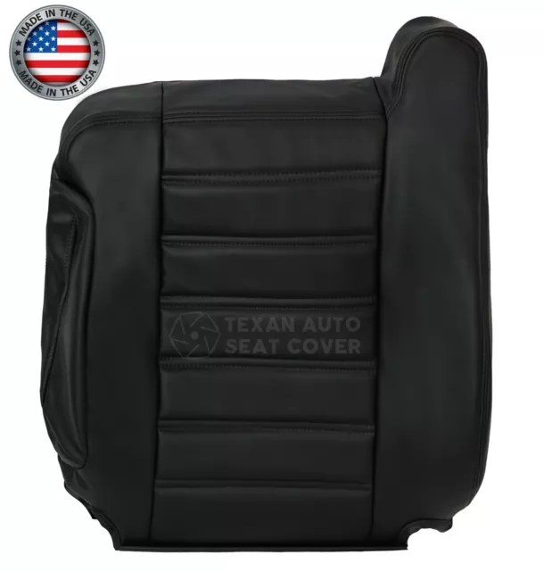 2003 2004 Hummer H2 SUV Driver Side Lean Back Synthetic Leather Seat Cover Black