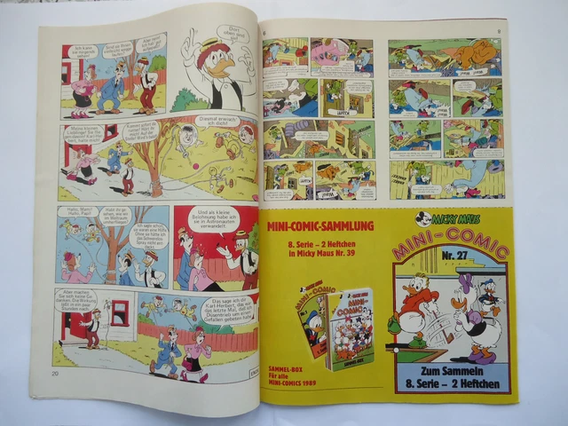 Micky Maus Heft Nr.39 vom 20.9.1989 mit Mini-Comic Nr.27  und Beilage 3