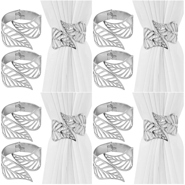 8 Pcs Curtain Pull Backs Leaf Curtain Clip Window Shades Home Curtain Tape