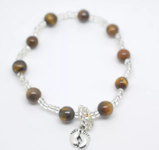 Pregnancy Mum To Be Gift Baby Fetal Kick Counter Bracelet Gemstone Version