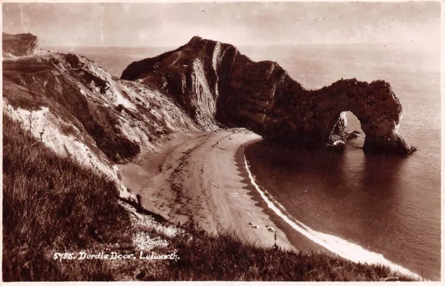 Durdle Door, Lulworth ~ An Old Real Photo Postcard #232021