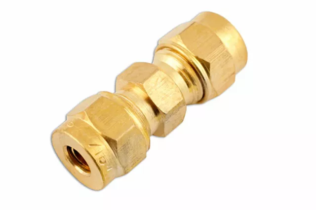 Connect 31178 Brass Straight Coupling 3/16in. Pk 10