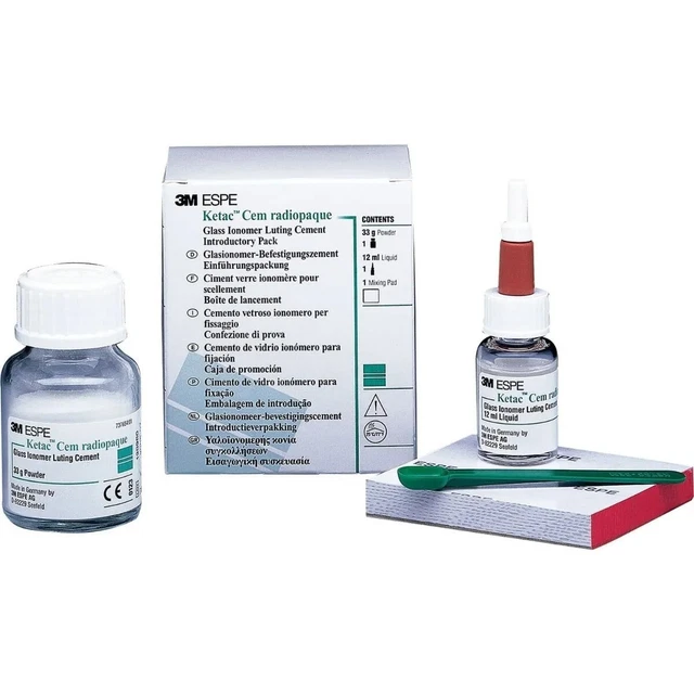 Dental Radiopaque Glass Ionomer Luting Cement Original Ketac Cem Powder Liquid