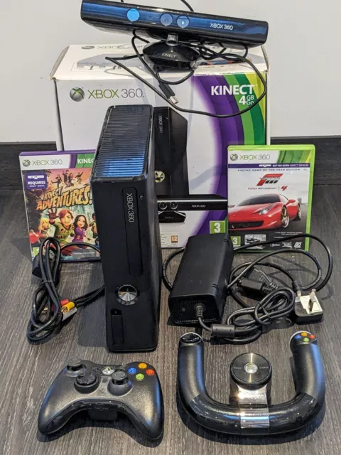 Refurbished xbox 360 4gb kinect console bundle with kinect disneyland adventures and kinect adventures deals