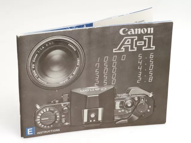 Canon Bedienungsanleitung für die Canon A-1 auf Englisch