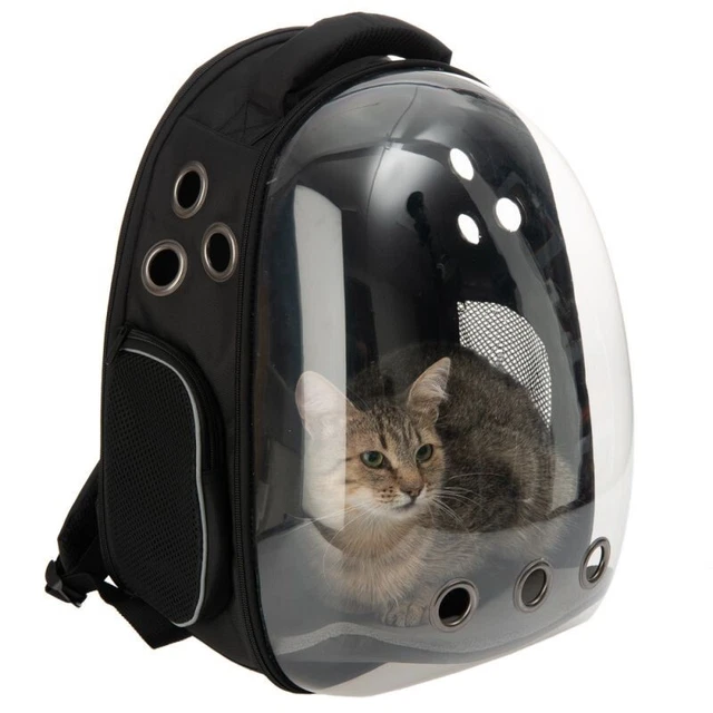 Cómoda Mochila Portador de Gatos Ventana Grande Mochila Práctica Luz