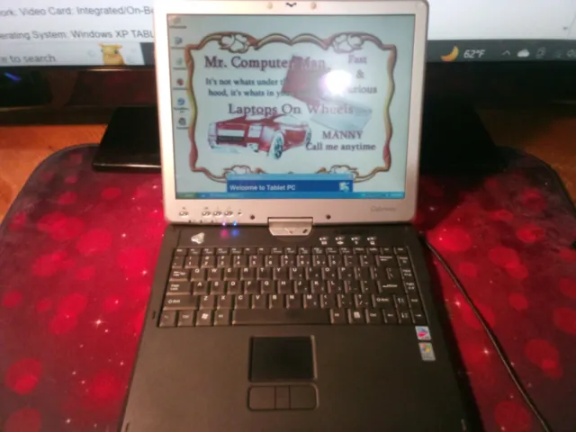 Gateway Model M275 Laptop TABLET PENTIUM M @1.6GHZ 1GB RAM WIN XP MANNY #59