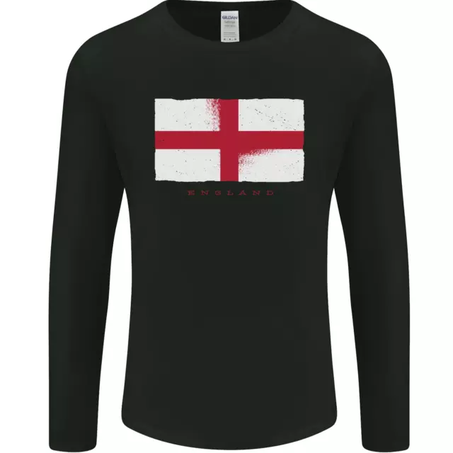 Inghilterra Bandiera st Georges Giorno Rugby Calcio da Uomo Manica Lunga T-Shirt