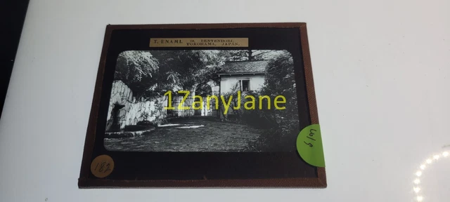 W19 HISTORIC Glass Magic Lantern Slide America 182 T ENAMI OVERGROWN GATE