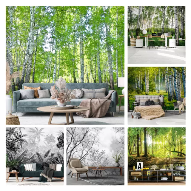 FOREST GREEN TREES  Photo Wallpaper Wall Mural Modern for Bedroom Living Room