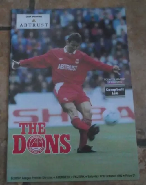 1992-93 (Oct)    Aberdeen  v  Falkirk  -   Scottish Premier League