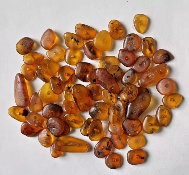 Lot de perles en Ambre de forme irrégulière pour création de bijoux