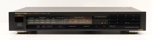 Onkyo Integra T-4450 Vintage Quartz Synthesized FM AM Stereo Tuner Made in Japan