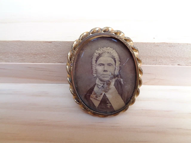 Lot De 3 Anciennes Broches Porte-Photo - Début 1900 - Bon État - Vintage