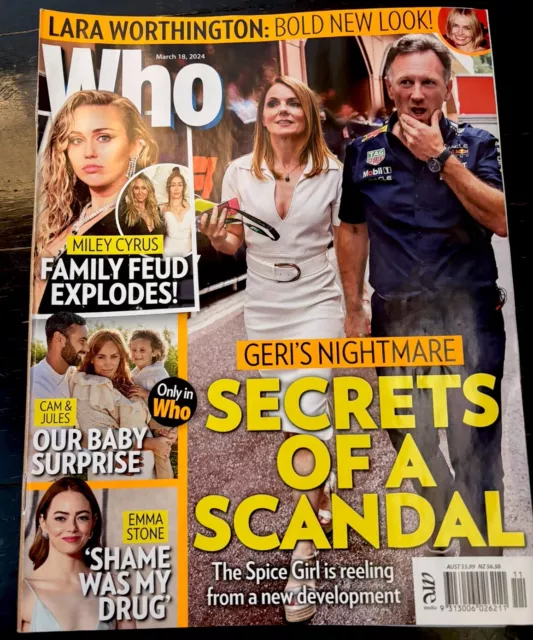 Who Magazine - Christian Horner / Geri Halliwell - Formula 1 Scandal - Mar 2024