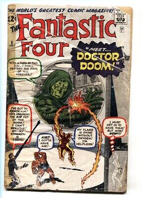 FANTASTIC FOUR #5 1964-First Doctor Doom-MARVEL comic book fr