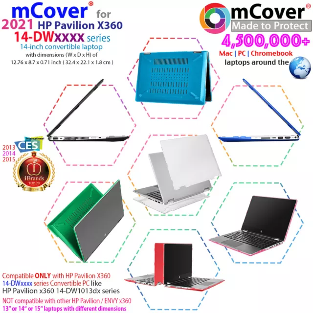 NEW mCover® Hard Case for 2020 2021 14" HP Pavilion x360 14-DWxxxx series laptop