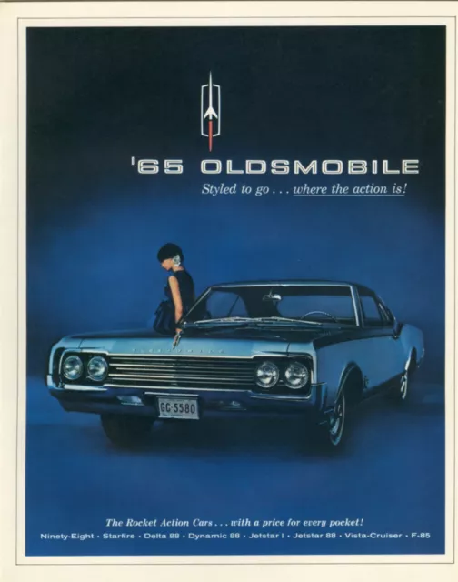 1965 Oldsmobile 98 Starfire F-85 Jetstar Delta & Dynamic 88 442 Sales Brochure