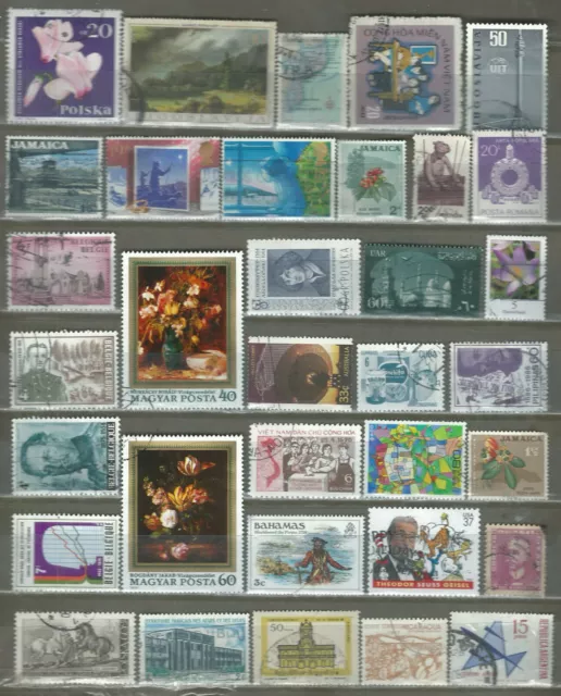 Worldwide 34 Different Used+Mnh Stamps Lot Collection (267)