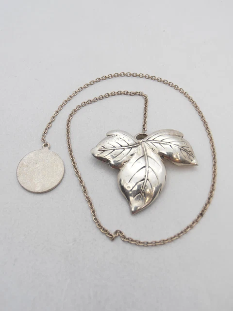Collana In Ambra Baltica E Argento 925 A Forma Di Foglia – Ciondolo Multicolore, Catena Serpentina Regolabile 45-50 Cm