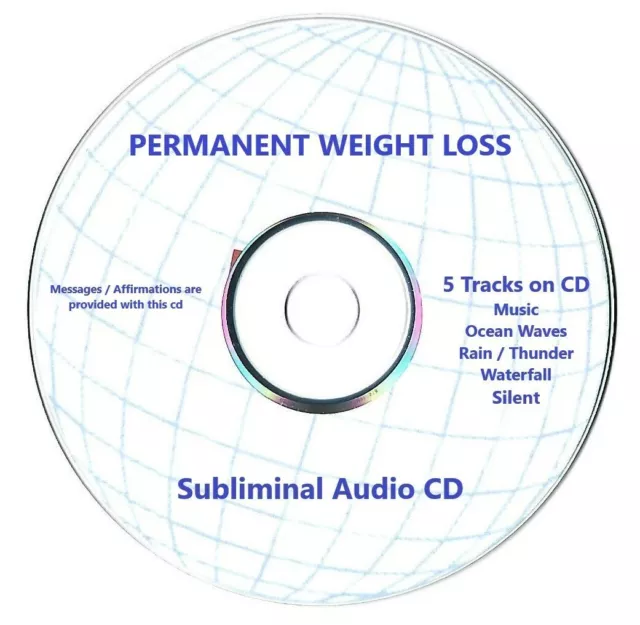 PERMANENT WEIGHT LOSS  ~ Weight Loss Forever Healthy Subliminal 5 Tracks CD